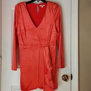Bar lll velvet dress 👗 😍 color coral size L